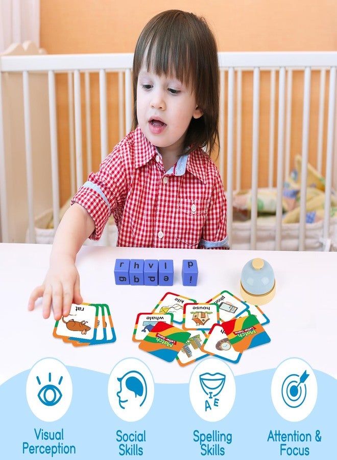 Edulok Word Race Cube - Preschool Wooden Alphabet Letter Blocks & Phonics Matching Games - CVC Word Learning Toys - Image 4